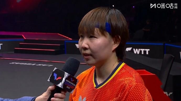 朱雨玲：这是场淋漓尽致的比赛，希望大家给予这名中国的年轻小将掌声